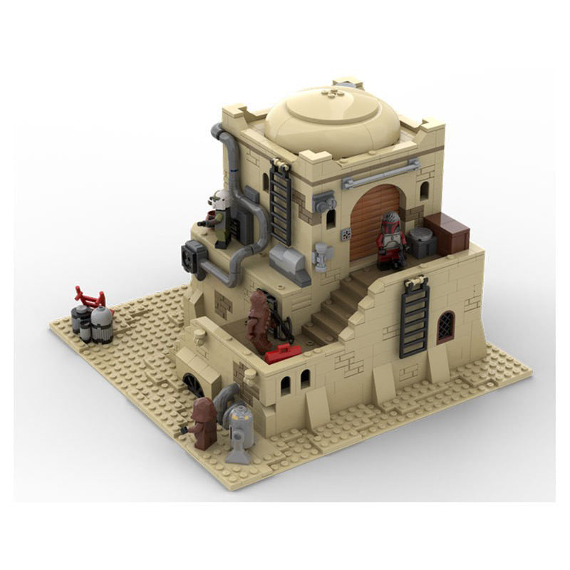 sw tatooine mos eisley desert house building set | moc-123177 - 2