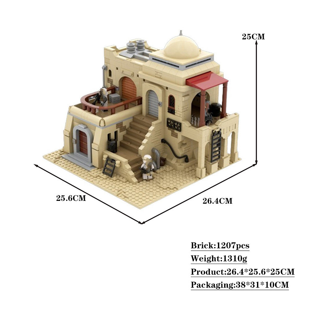 sw tatooine mos eisley villa building set | star wars | moc-138520 - 4