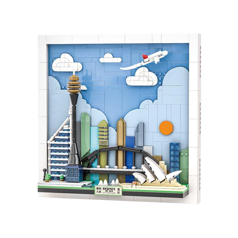 sydney city postcard - building blocks set - wange bricks - 707 pcs - 4