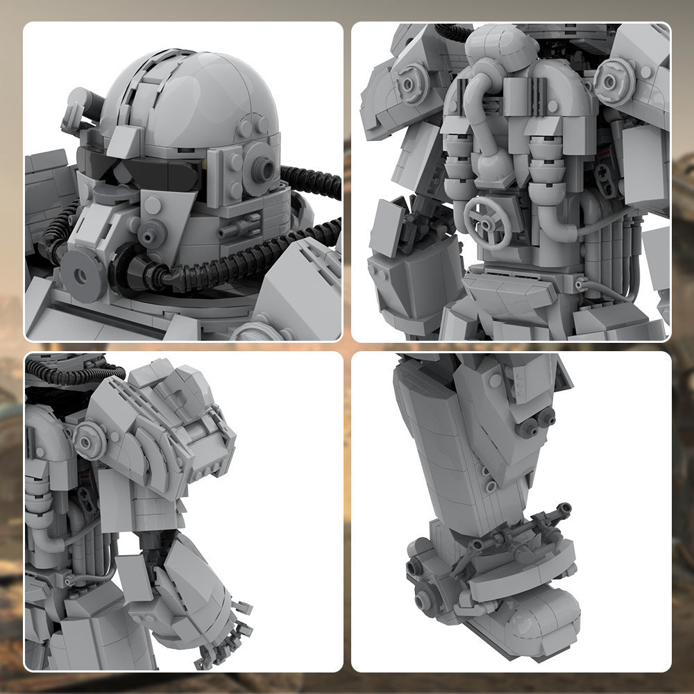 t-60 powered combat infantry armor moc building set - fallout - 8