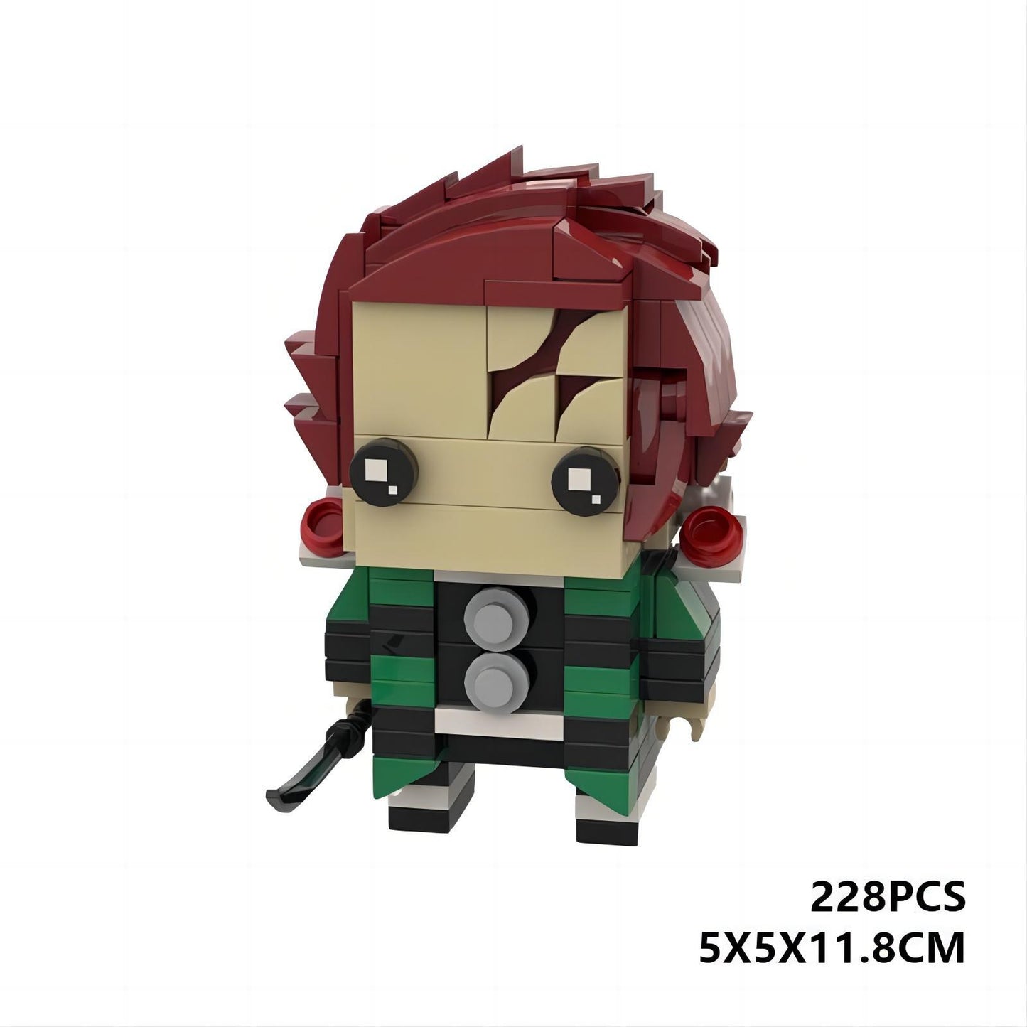 tanjiro brickheadz building set | demon slayer | moc-83344 - 3