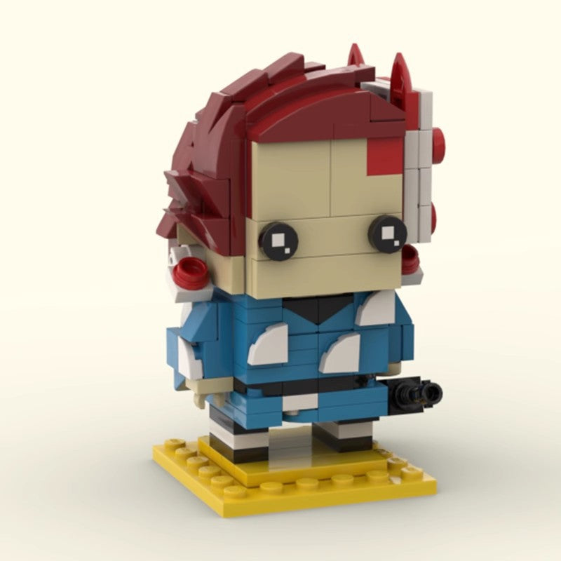 tanjiro cloud kimono brickheadz building set | moc-92441 - 2