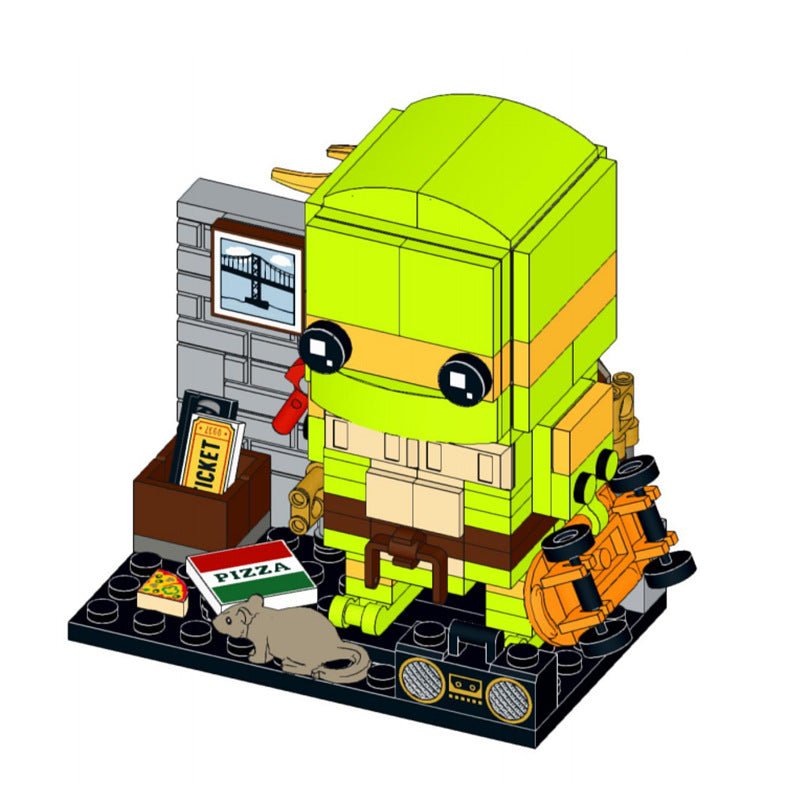 teenage mutant ninja turtles set of four brickheadz | moc-151457 - 2
