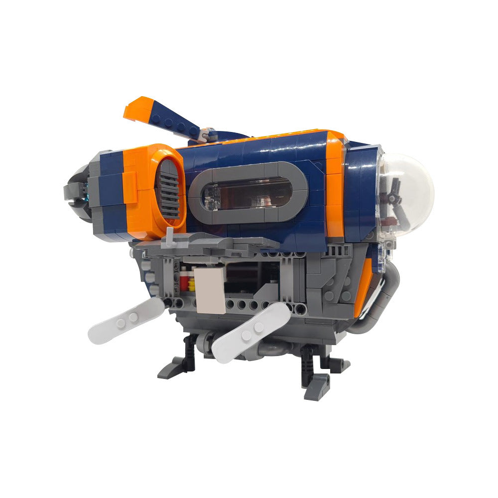 the blue fox spaceship building set | moc-158411 - 3