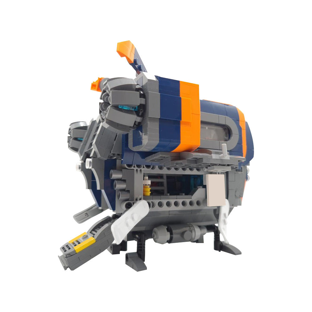 the blue fox spaceship building set | moc-158411 - 5
