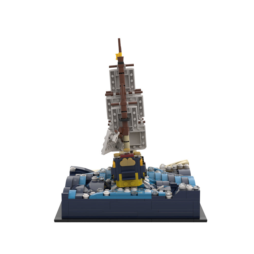 the unicorn breaches through the dunes | tintin | moc-184284 - 2