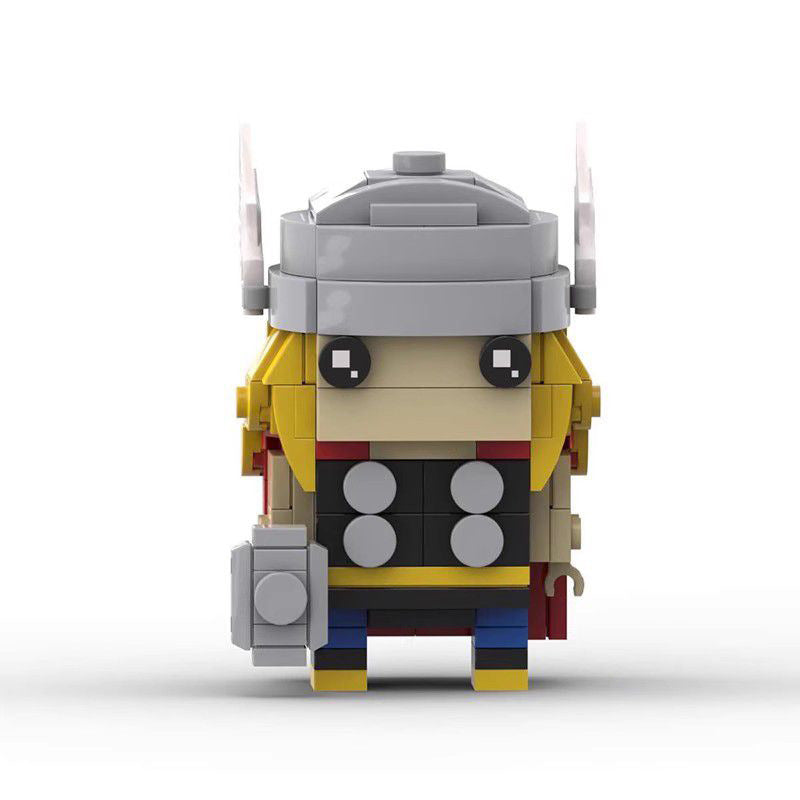 thor brickheadz building set | lego-compatible moc | marvel diy toy - 2