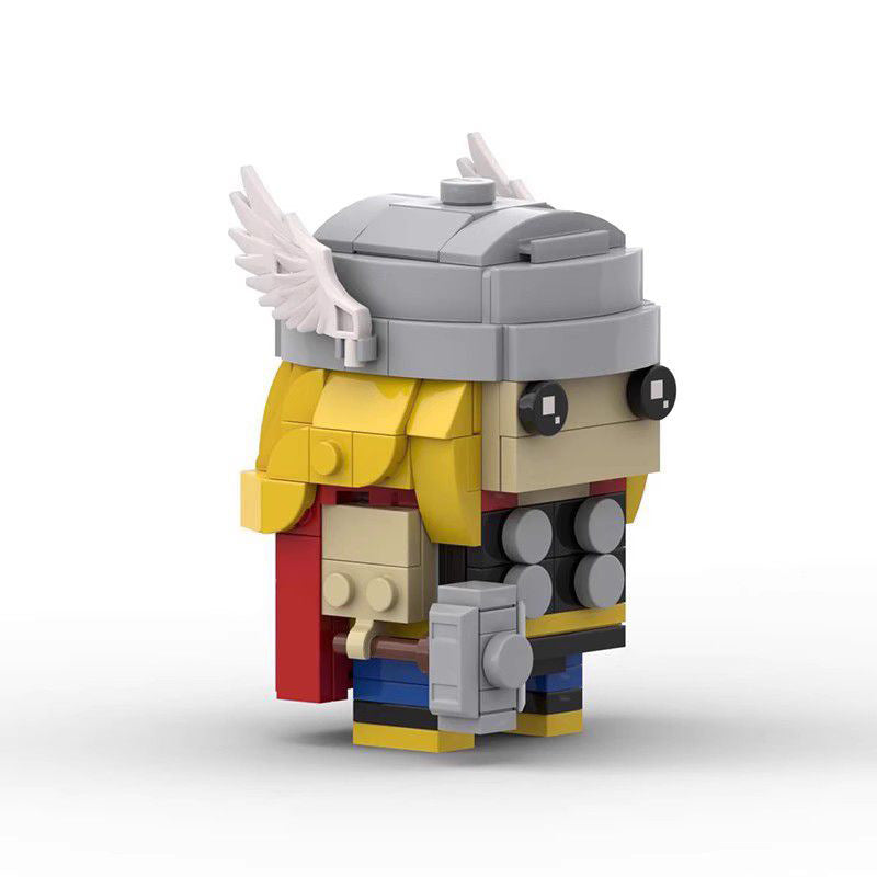 thor brickheadz building set | lego-compatible moc | marvel diy toy - 3