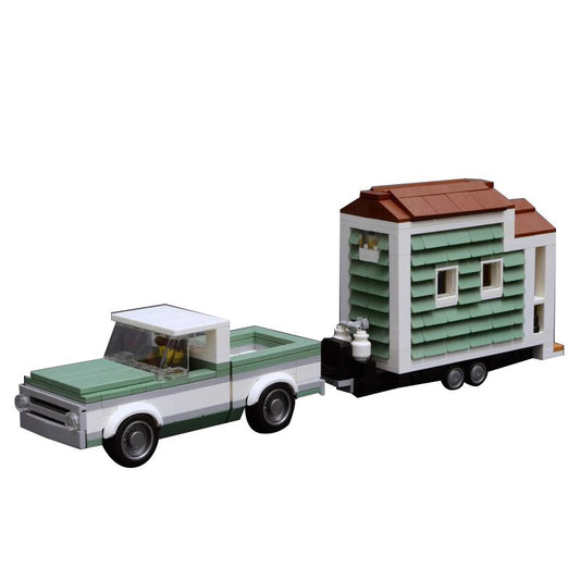 tiny house & chevrolet c10 building set | moc-22021 - 5