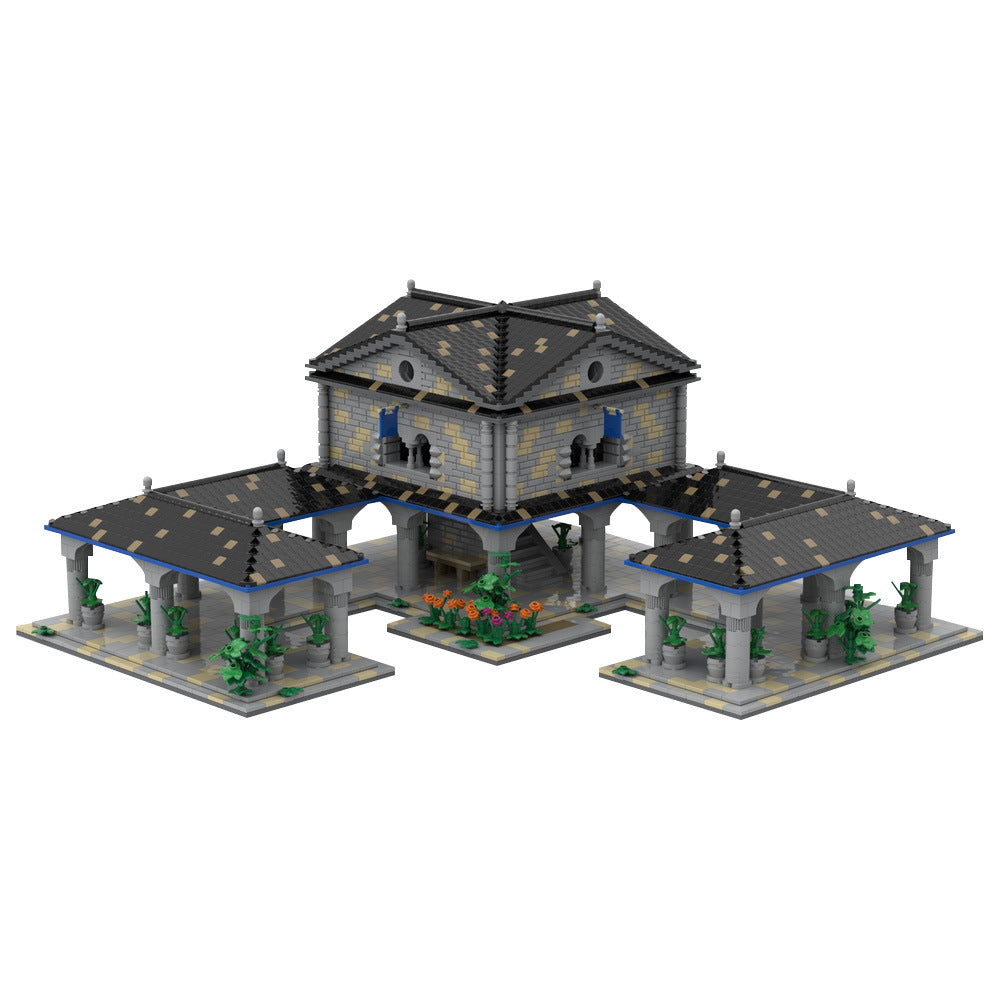 town center building set | age of empires | moc-198647 - 5