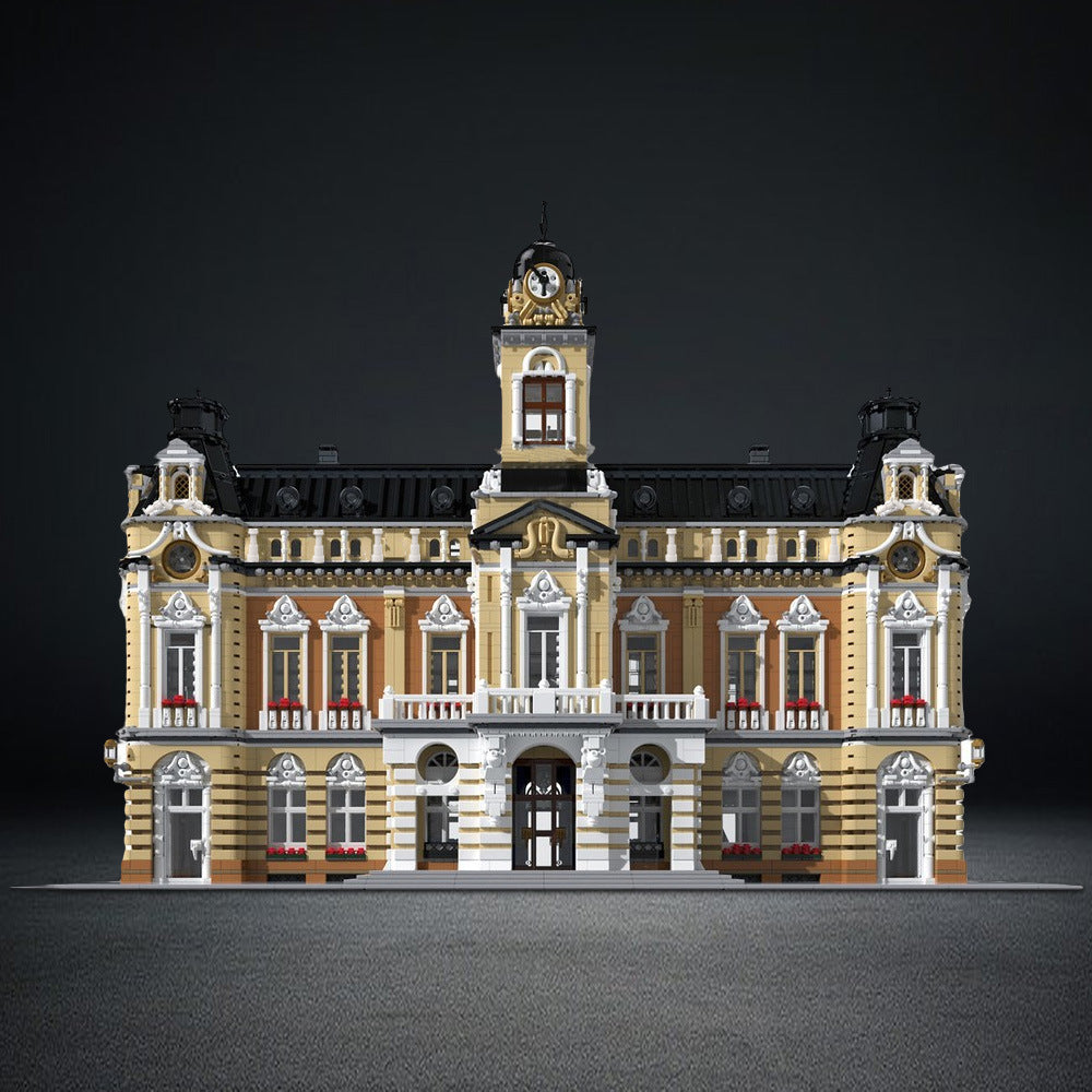 town hall building set | moc-197846 - 1
