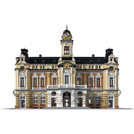 town hall building set | moc-197846 - 5