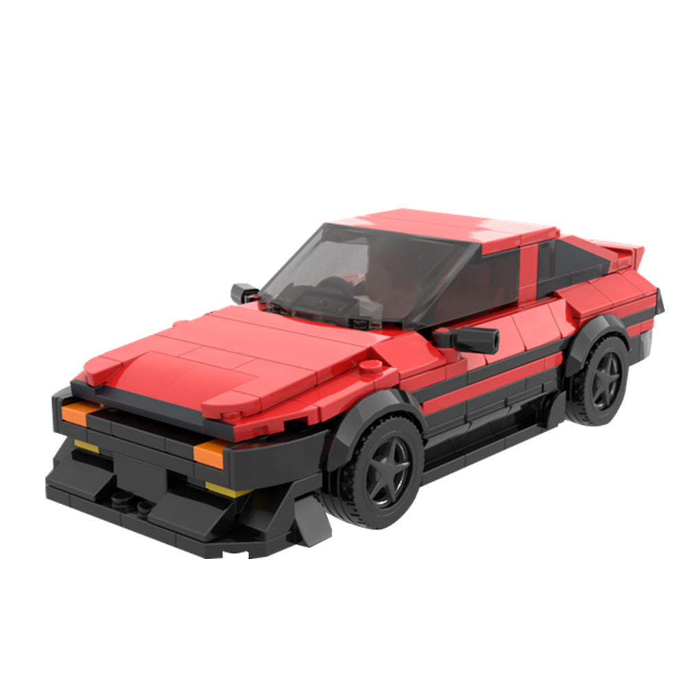 toyota ae86 gt-apex red car building set | moc-101736 - 2