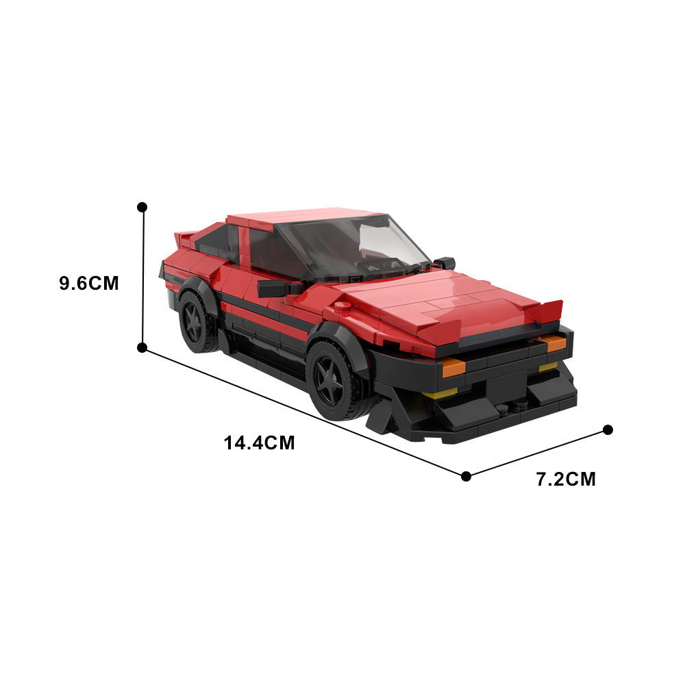 toyota ae86 gt-apex red car building set | moc-101736 - 6