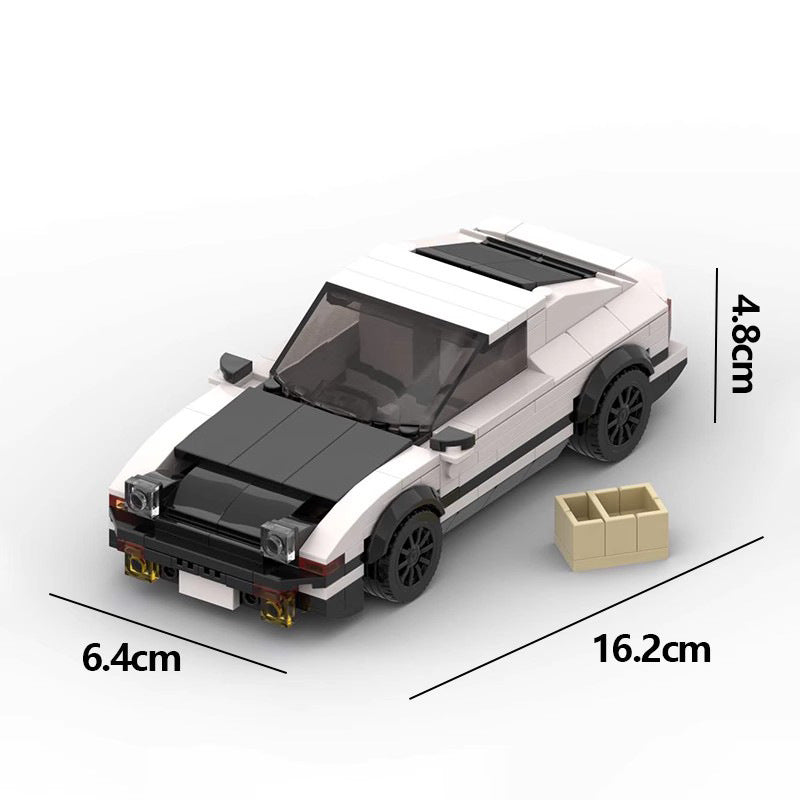 toyota ae86 speed 8-stud building set | lego-compatible moc 304pcs - 6