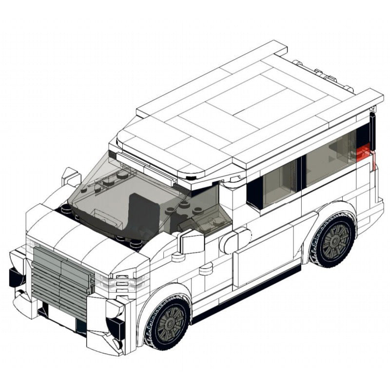toyota alphard mpv lego-compatible building set | 346 pcs - 2