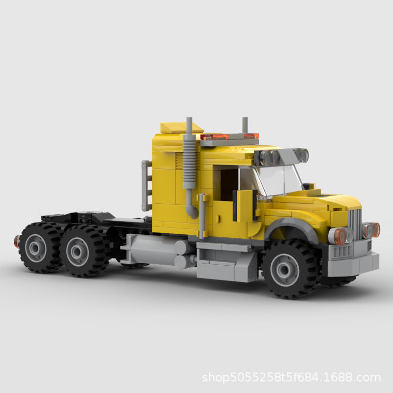 truck & dump trailer building set | moc-84964 - 2