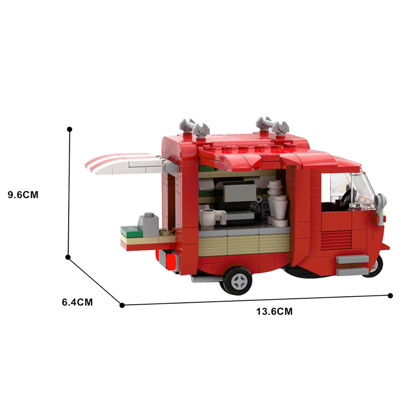tuk-tuk coffee truck building set | moc-130816 - 4