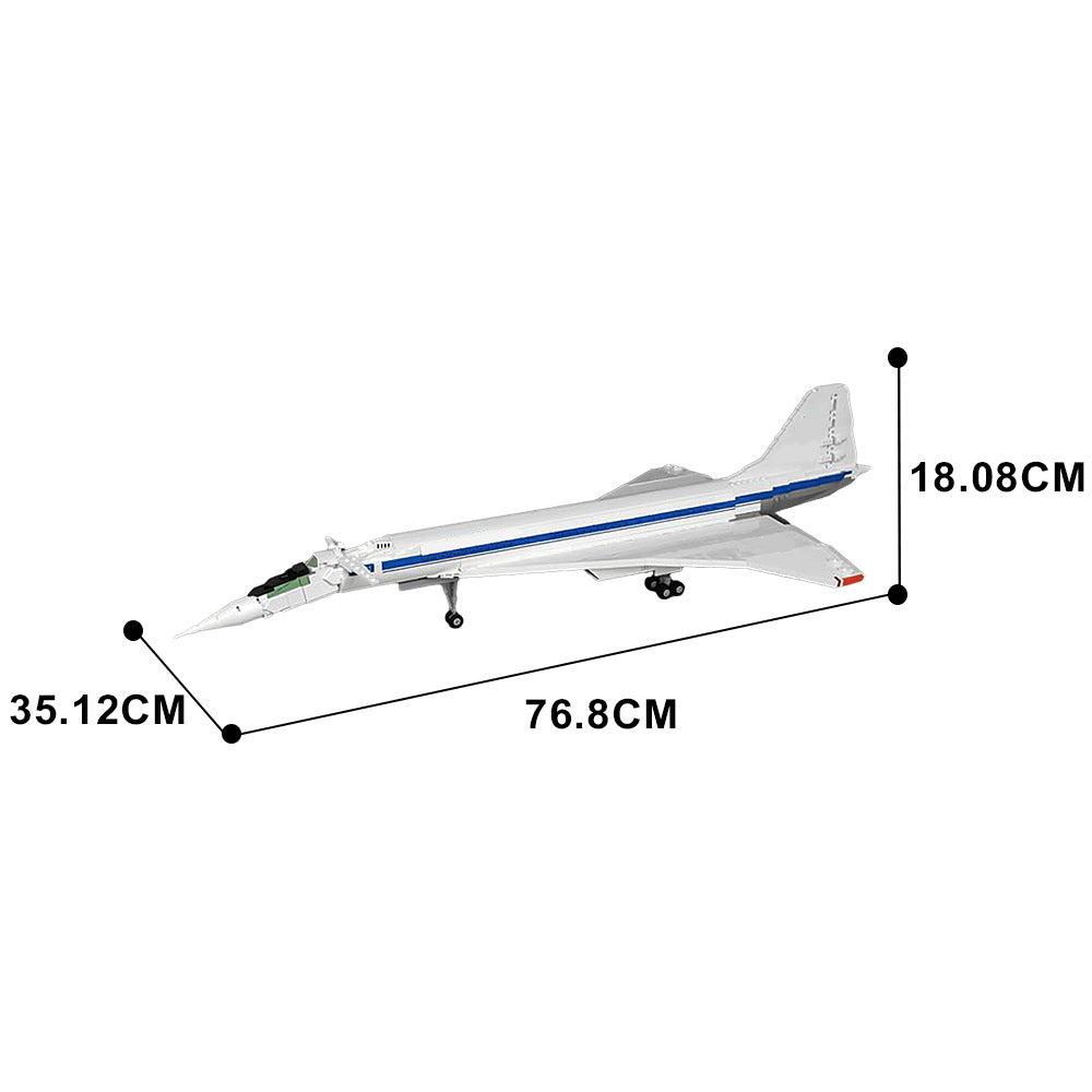 tupolev tu-144d supersonic aircraft building set | moc-164752 - 4