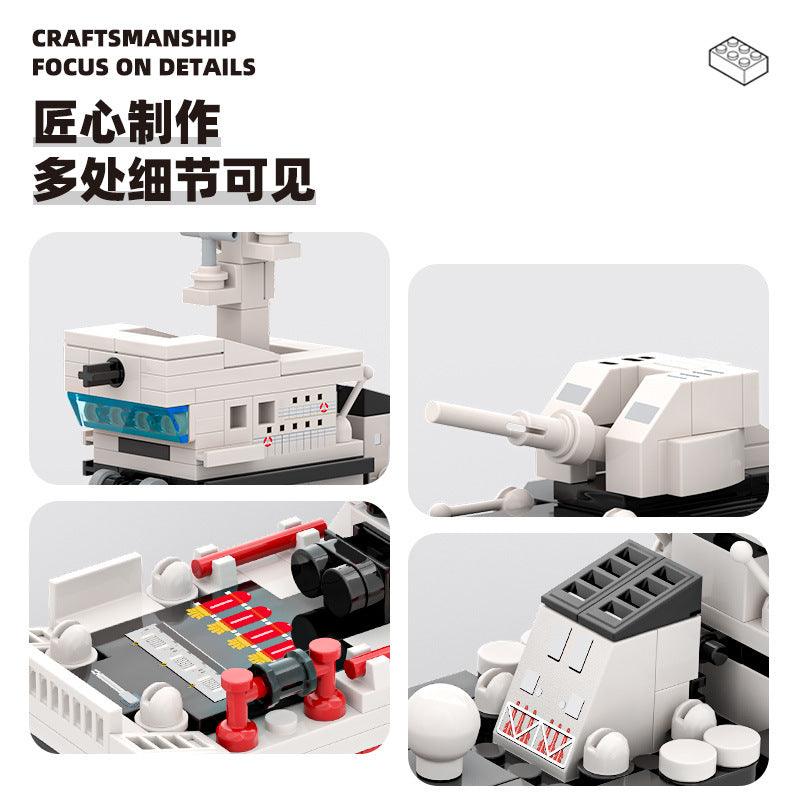 type 081 mine countermeasures ship - building blocks - wange bricks - 2
