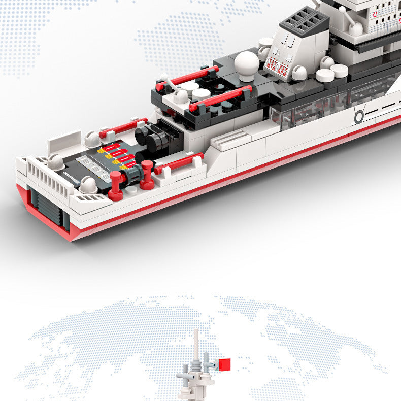 type 081 mine countermeasures ship - building blocks - wange bricks - 6