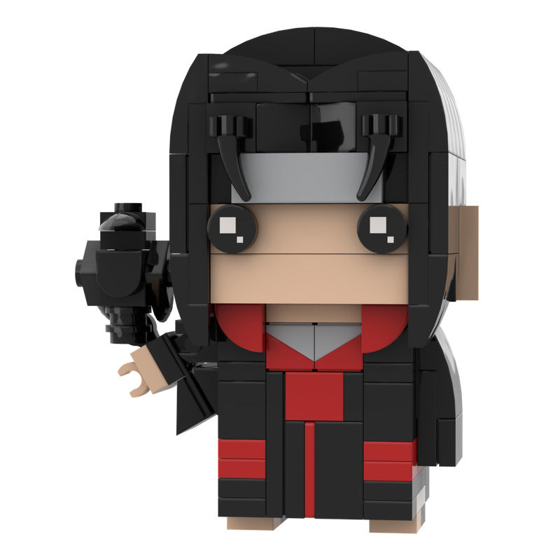 uchiha itachi brickheadz set | lego-compatible naruto moc - 1