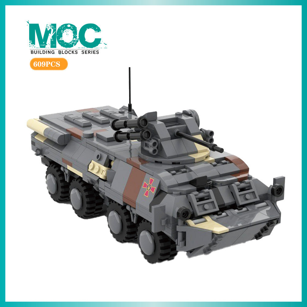 ukrainian btr-3 armored carrier building set | moc-161127 - 1