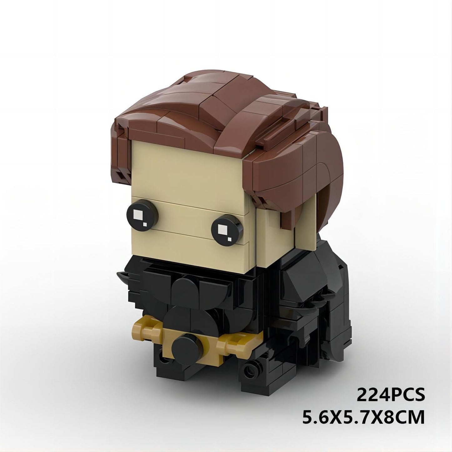 unmasked batman brickheadz building set | lego-compatible moc - 5