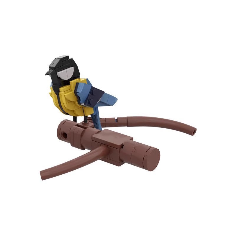 varied tit bird building set | compatible with lego - 1