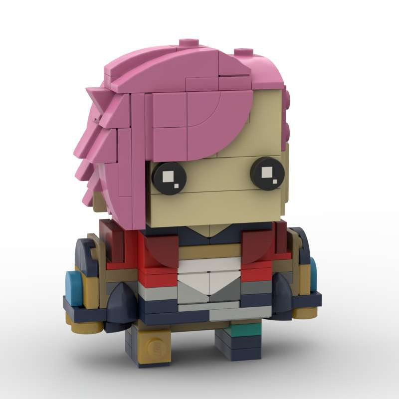 vi brickheadz building set | league of legends | lego-compatible moc - 3