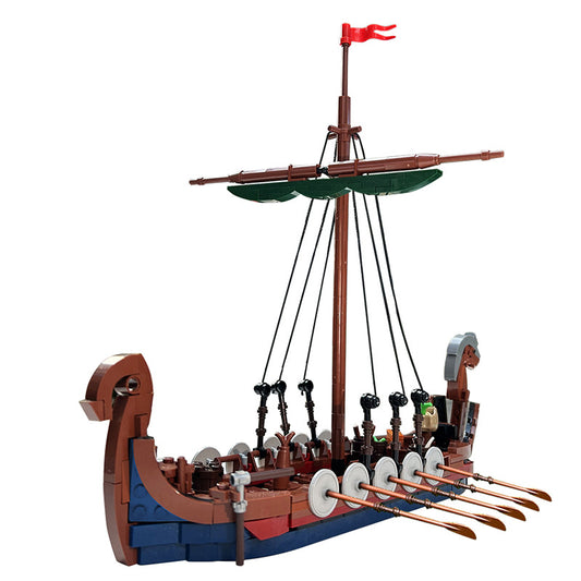 viking longship building set | moc-58275 - 1