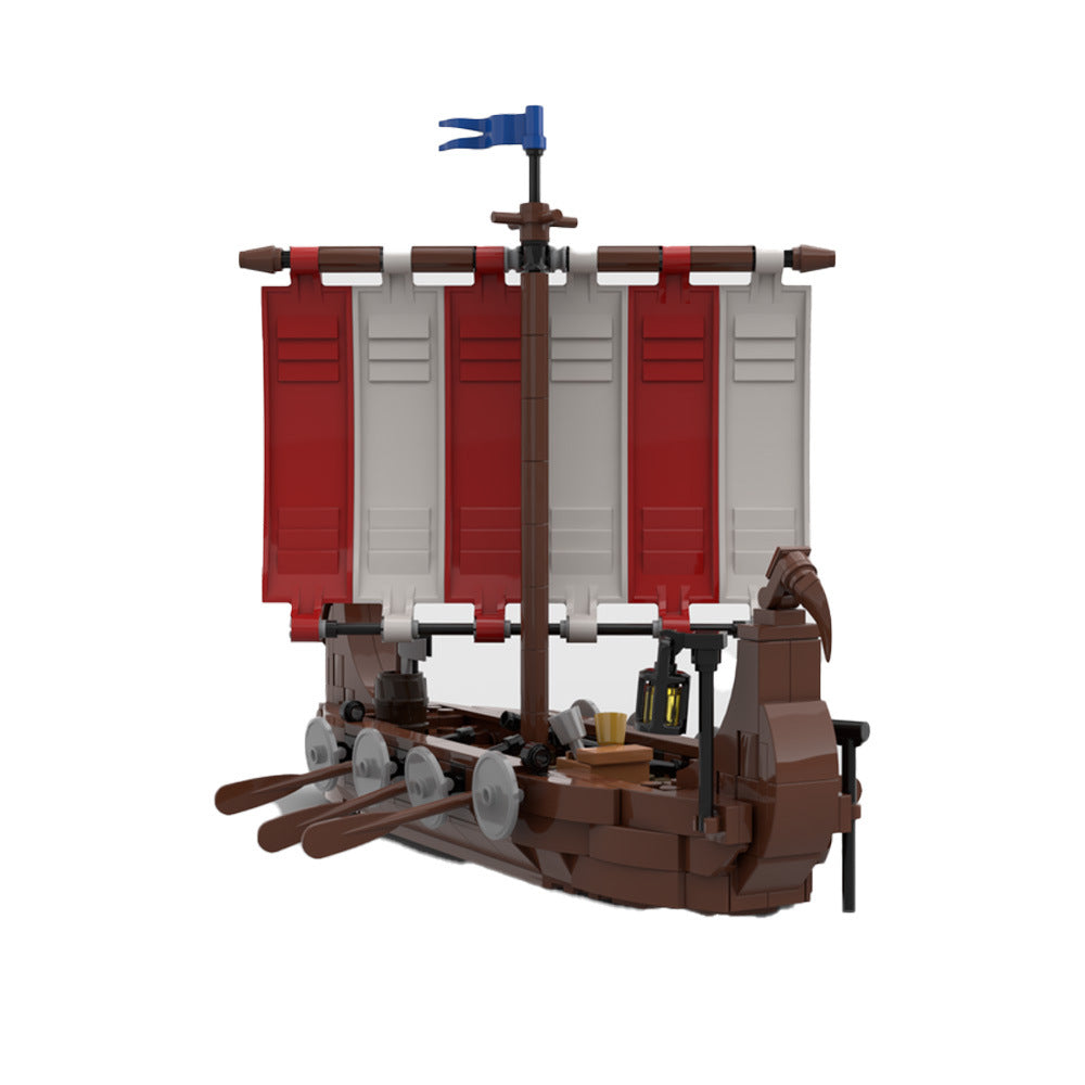 viking longship building set | moc-98225 - 2