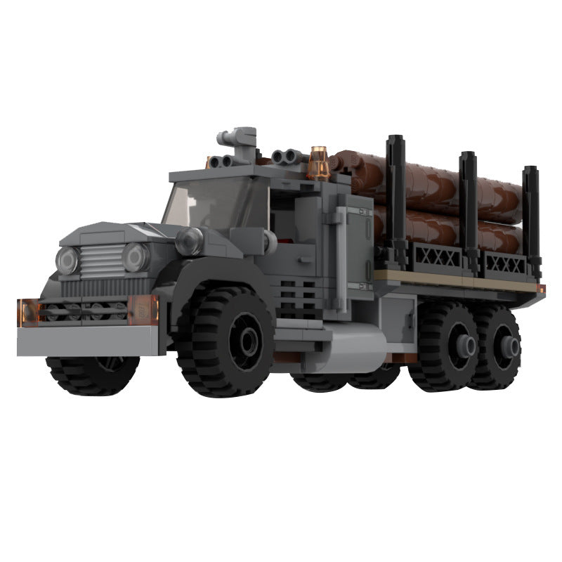 vintage logging truck building set | moc-92555 - 1