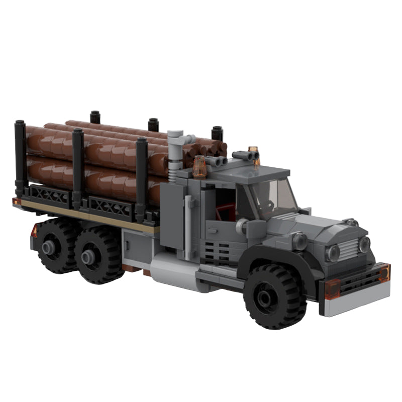 vintage logging truck building set | moc-92555 - 2