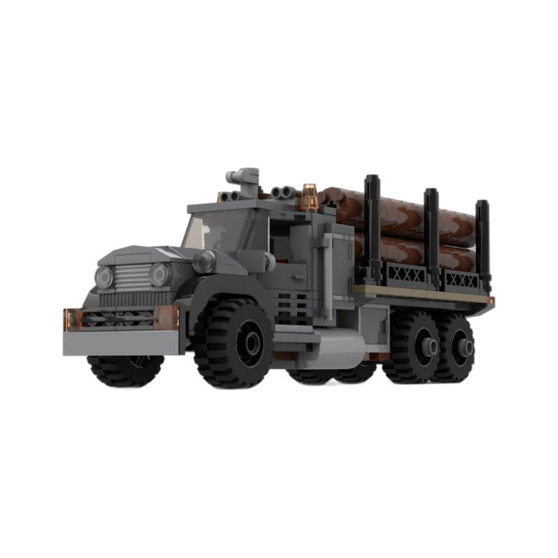 vintage logging truck building set | moc-92555 - 4