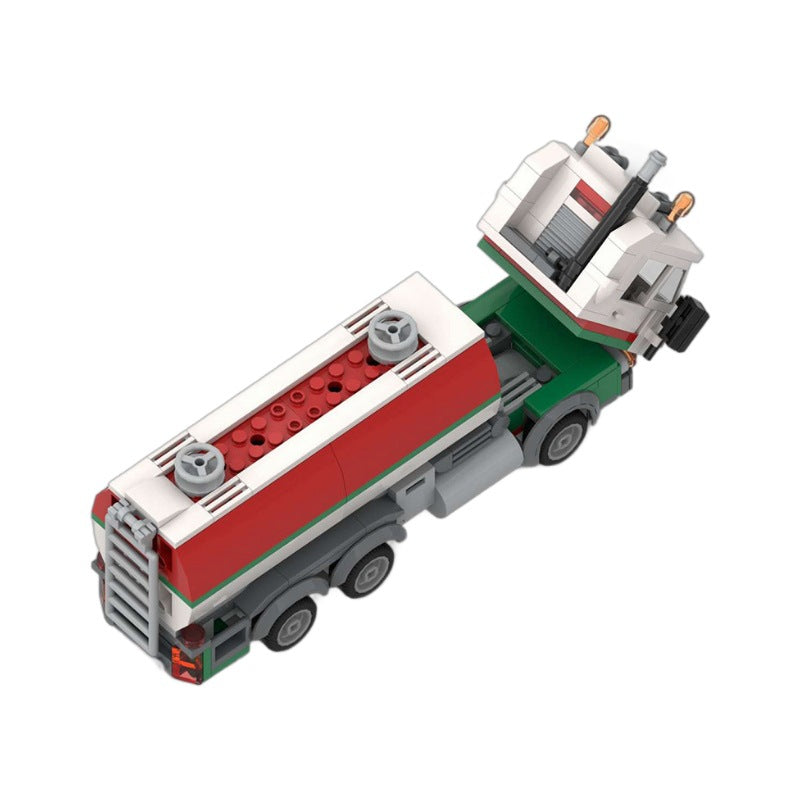 vintage octan tanker truck building set | moc-92111 - 4