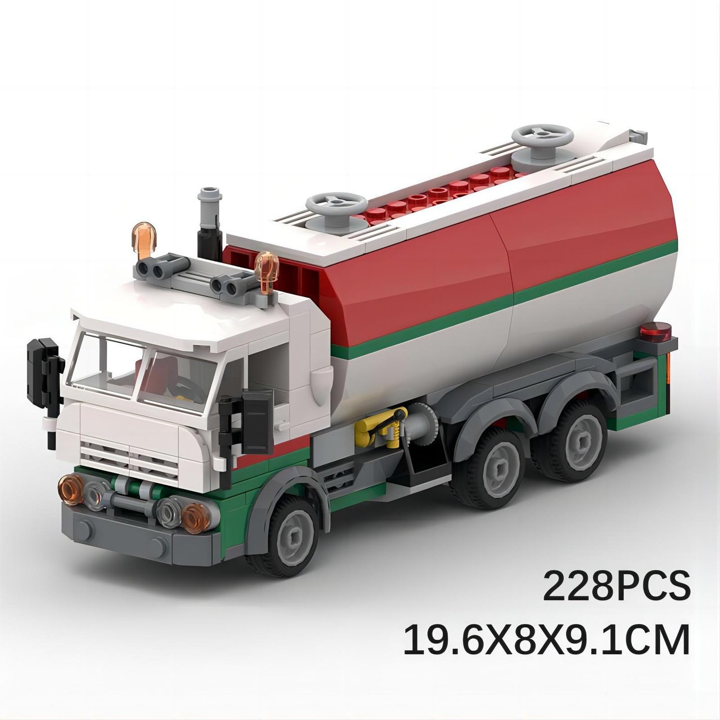 vintage octan tanker truck building set | moc-92111 - 5
