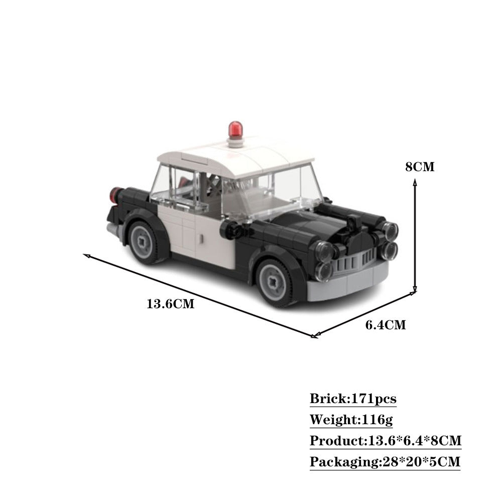 vintage police car building set | minifigure scale | moc-84833 - 4