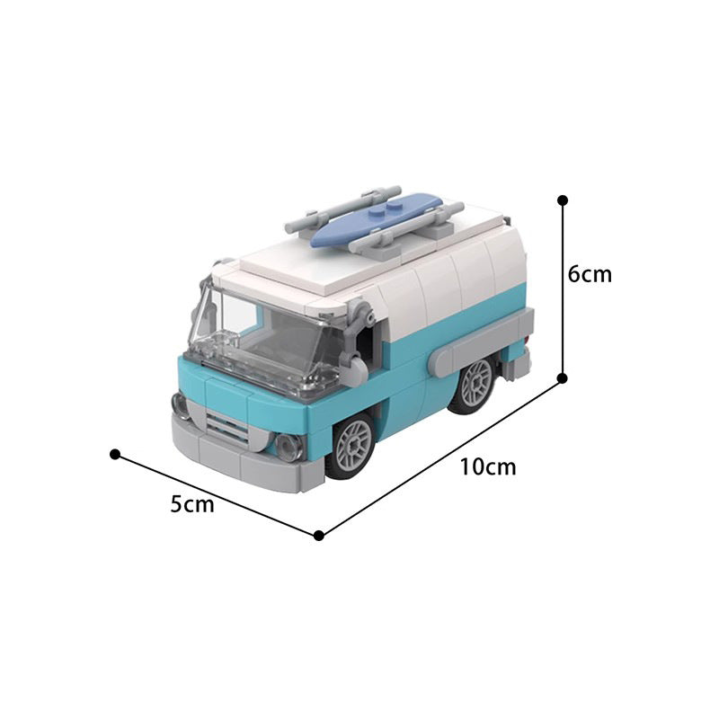 vintage surfer van building set | moc-49536 - 3