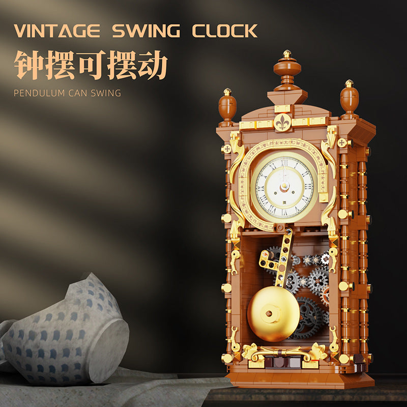 vintage swing clock building blocks set 751 pcs - gaomisi t2109 - 3