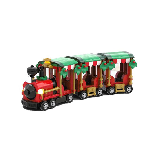 visitor christmas train building set | moc-132495 - 1
