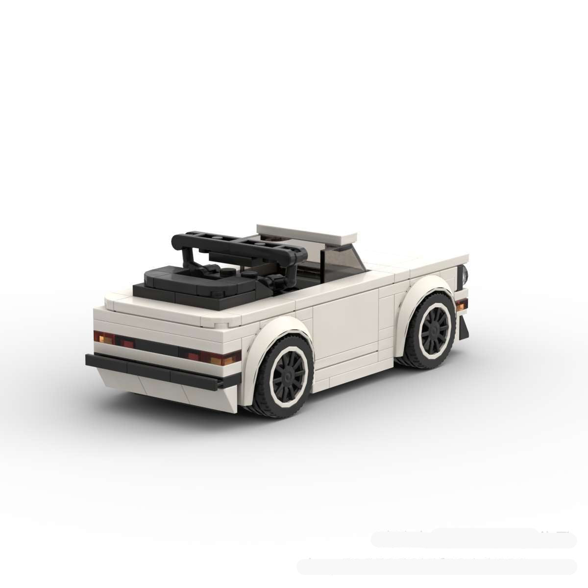 vw golf mk1 cabrio white building set | moc-38074 - 3