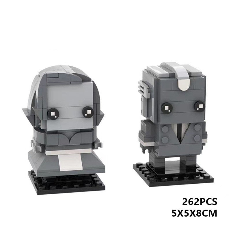 wanda maximoff + vision bundle brickheadz | wandavision | moc-65949 - 6