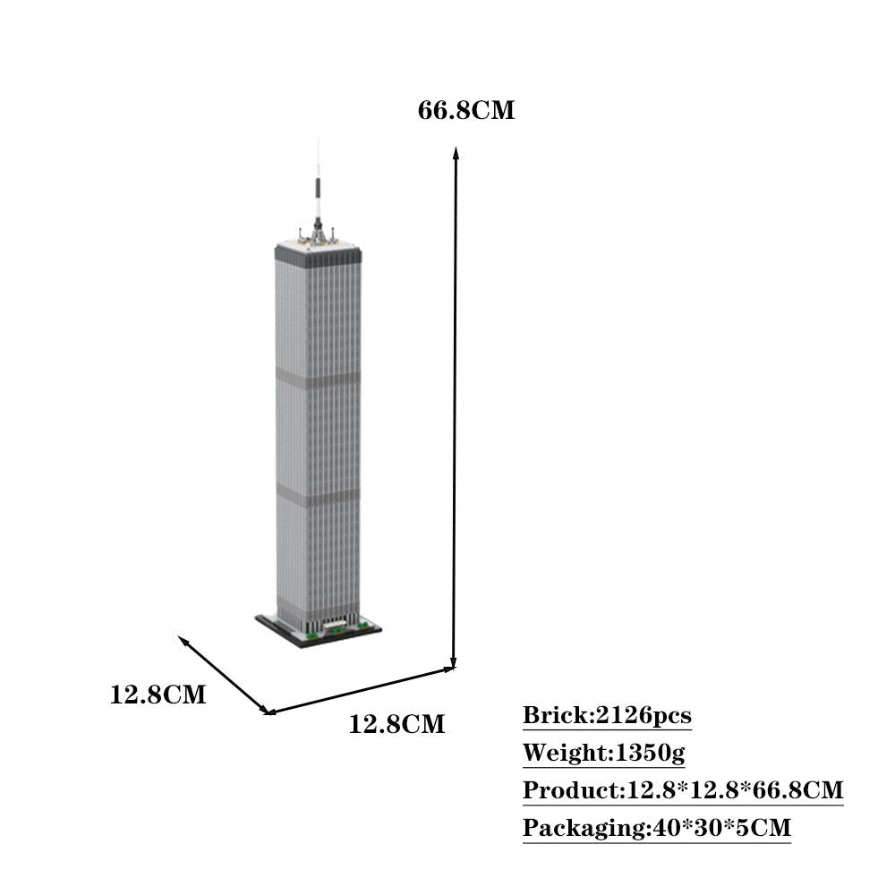 world trade center building set | 1:800 scale | moc-127129 - 4