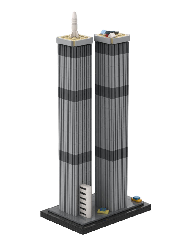 world trade center twin towers building set | 1010 pcs | moc-44229 - 1