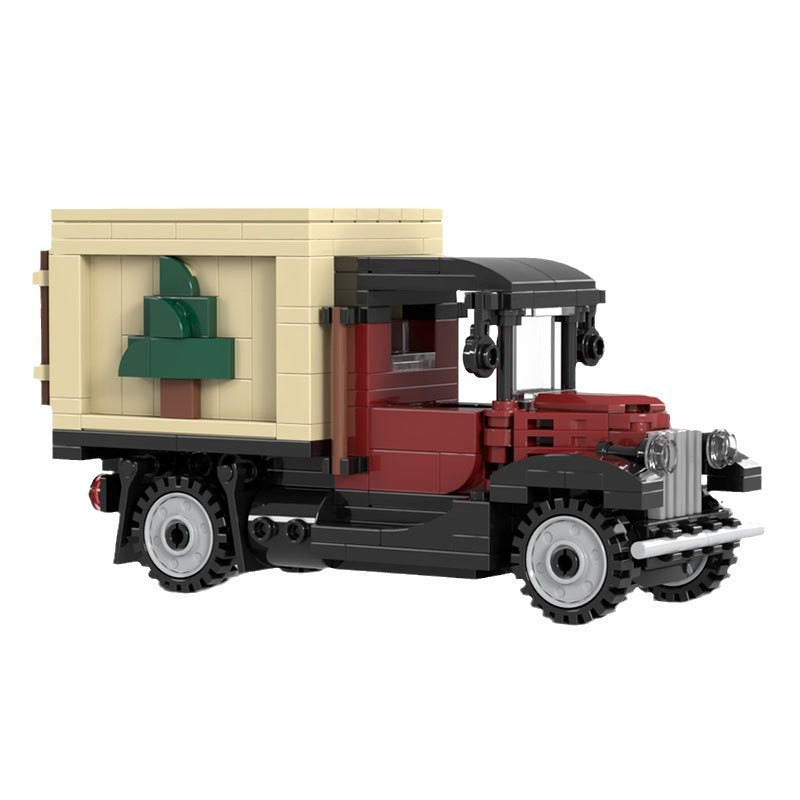 x-mas tree truck building set | winter village | moc-126375 - 3