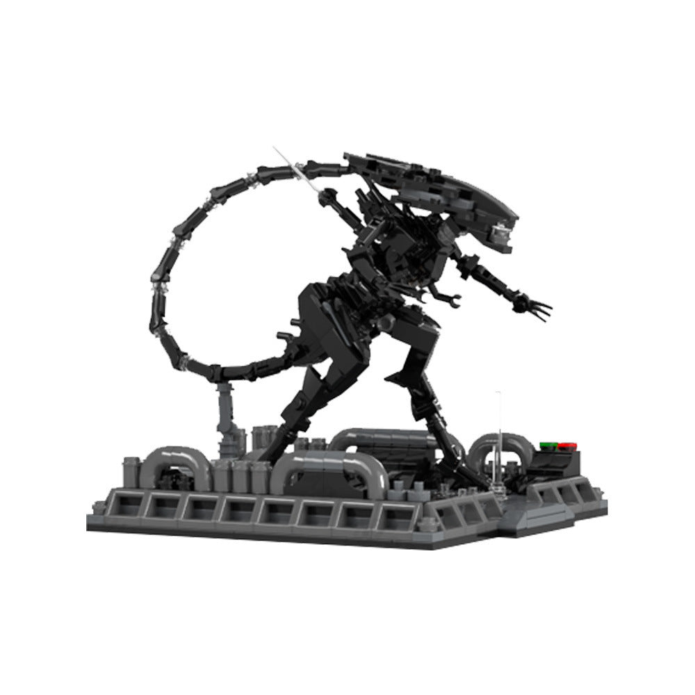 xenomorph queen building set | aliens micro diorama | moc-199999 - 5