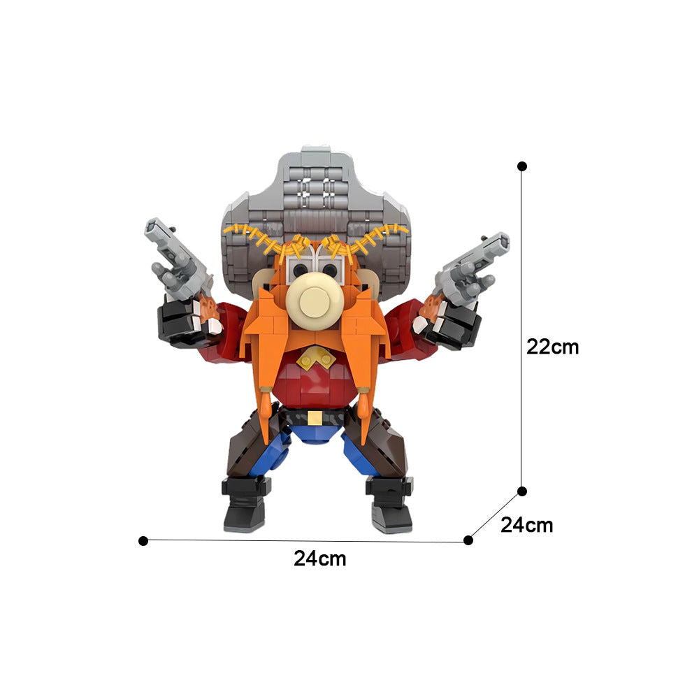 yosemite sam building set | looney tunes | moc-174661 - 4