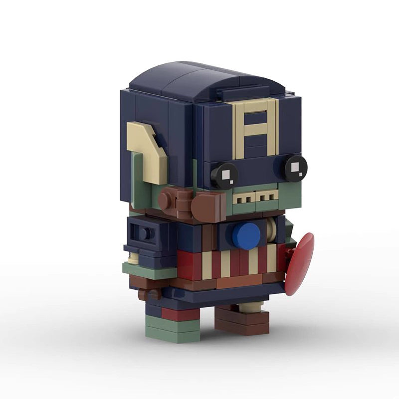 zombie captain america brickheadz building set | marvel | lego compatible - 2