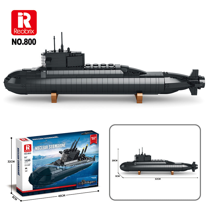 094 strategic nuclear submarine building block set - reobrix 800 - 6